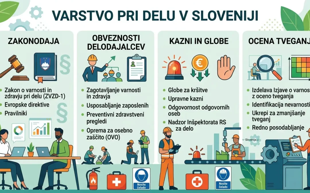 Varstvo pri delu v Sloveniji: zakonodaja, obveznosti, kazni in ocena tveganja (ZVZD-1)